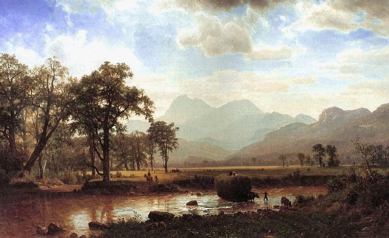 Albert Bierstadt Haying, Conway Meadows China oil painting art